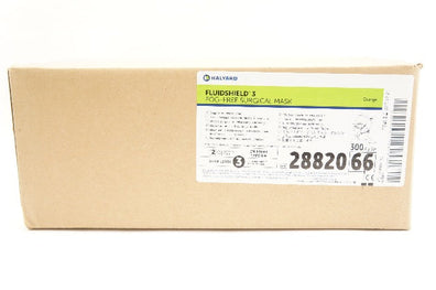Halyard 2882066 Fluidshield 3 Fog-Free Surgical Mask, Orange - Box of 300